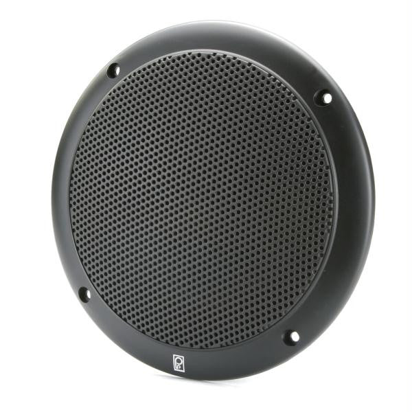 PolyPlanar 4" 2-Way Coax Integral Grill Marine Speaker - (Pair) Black