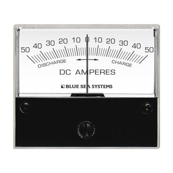 Blue Sea 8252 DC Zero Center Analog Ammeter - 2-3-4" Face, 50-0-50 Amperes DC