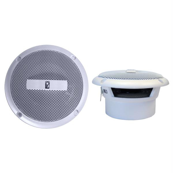 PolyPlanar 3" Round Flush-Mount Compnent Speakers - (Pair) White