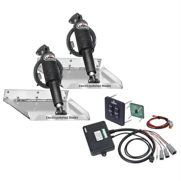 Lenco 9" x 12" Standard Performance Trim Tab Kit w-Standard Tactile Switch Kit 12V