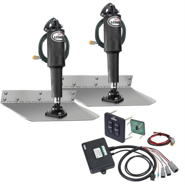 Lenco 9" x 30" Standard Trim Tab Kit w-Standard Tactile Switch Kit 12V