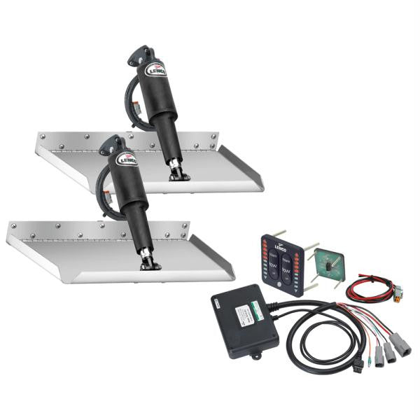 Lenco 12" x 12" Edgemount Trim Tab Kit w-LED Indicator Switch Kit 12V