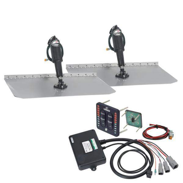 Lenco 12" x 12" Standard Trim Tab Kit w-LED Indicator Switch Kit 12V