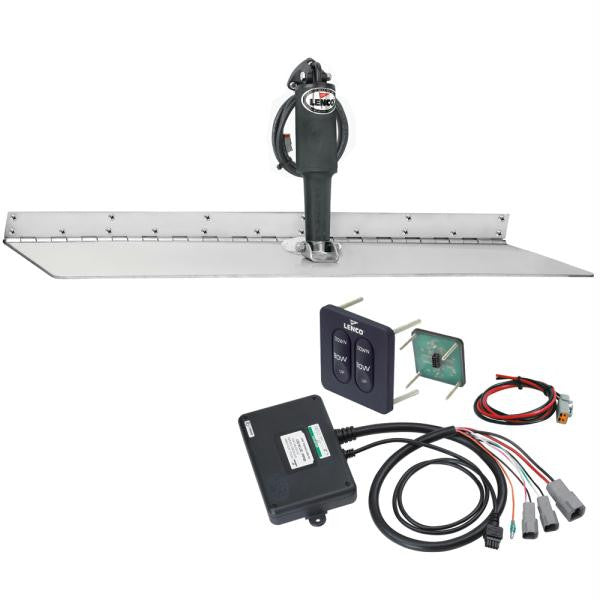 Lenco 12" x 30" Super Strong Trim Tab Kit w-Standard Tactile Switch Kit 12V