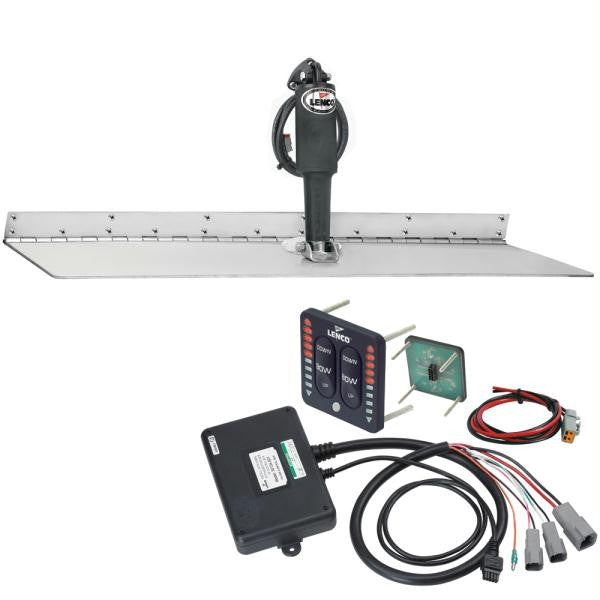 Lenco 12" x 30" Super Strong Trim Tab Kit w-LED Indicator Switch Kit 12V