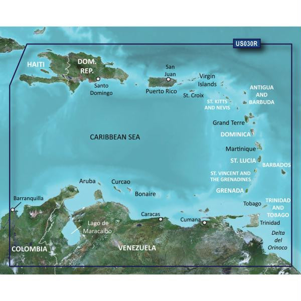 Garmin BlueChart® g2 Vision® HD - VUS030R - Southeast Caribbean - microSD™-SD™