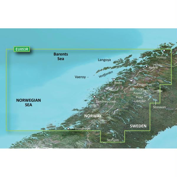 Garmin BlueChart® g2 Vision® HD - VEU053R - Trondheim - Tromsø - microSD™-SD™