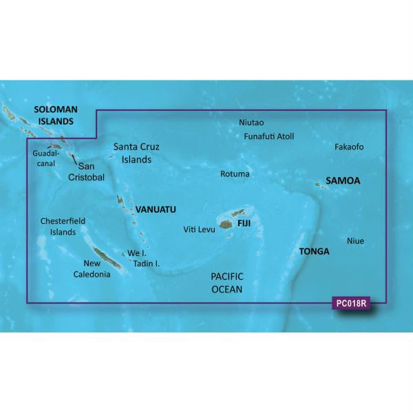 Garmin BlueChart® g2 Vision® HD - VPC018R - New Caledonia - Fiji - microSD™-SD™