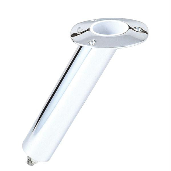 Lee's 30° Stainless Steel Swivel Base Flush Mount Rod Holder - Medium - 2" OD X 6.5" Tube f- Small Bent Butts