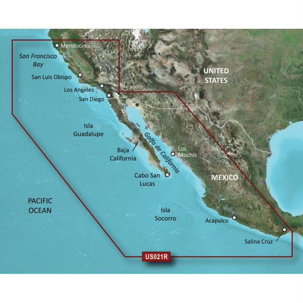 Garmin BlueChart® g2 HD - HXUS021R - California - Mexico - microSD™-SD™