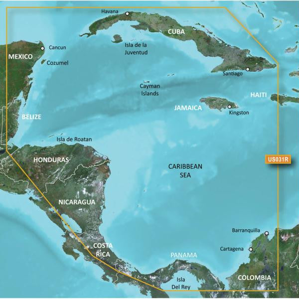 Garmin BlueChart® g2 HD - HXUS031 - Southwest Caribbean - microSD™-SD™