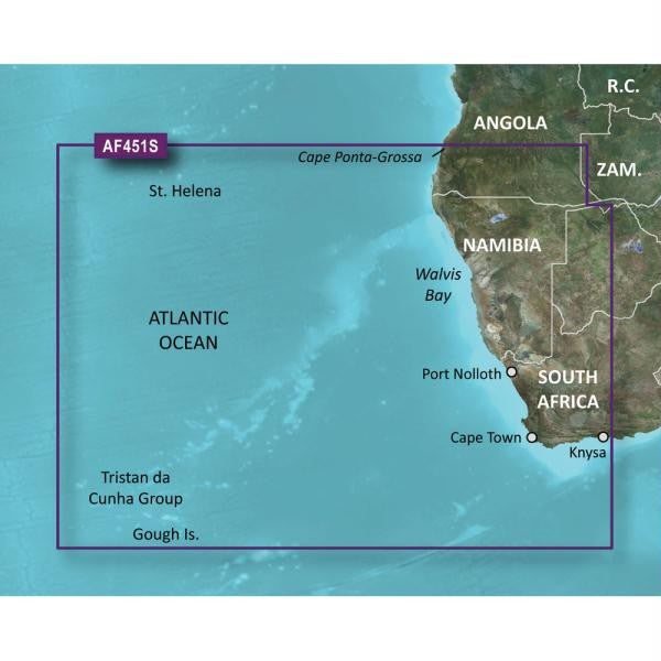 Garmin BlueChart® g2 HD - HXAF451S - Namibia to Knysna, SA - microSD™-SD™