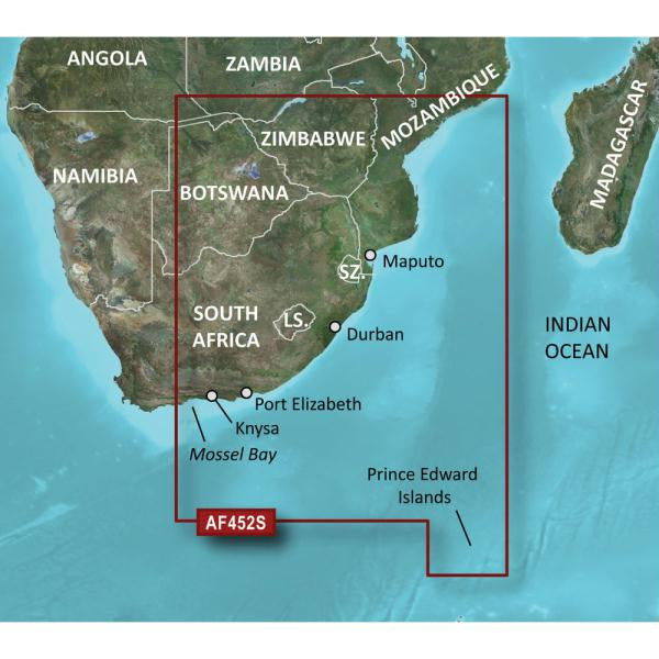Garmin BlueChart® g2 HD - HXAF452S - Knysna, SA to Beira, MZ - microSD™-SD™