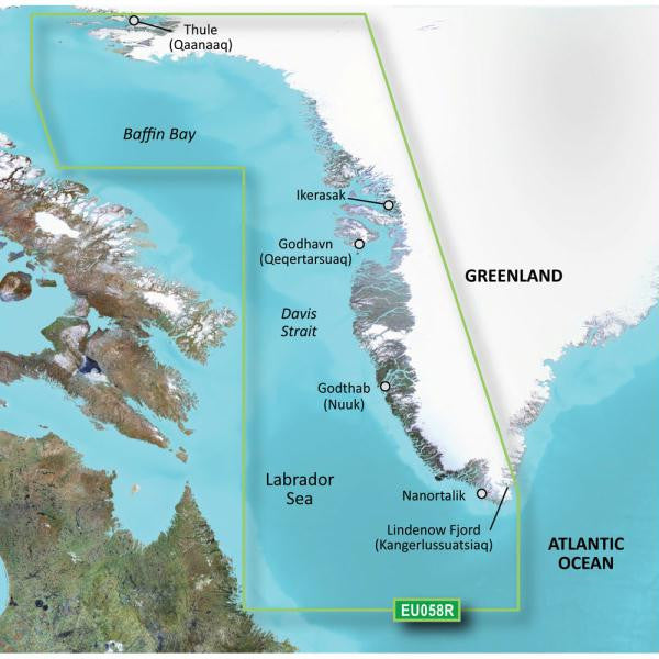 Garmin BlueChart® g2 HD - HEU058R - Greenland West - microSD™-SD™