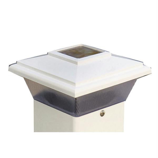 Dock Edge Solar Cap Light 4" - White