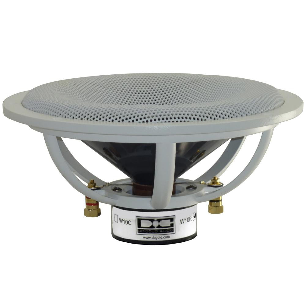 DC GOLD AUDIO W10R 2" x 10" Subwoofers (Pair) - White - 10 OHM Parallel