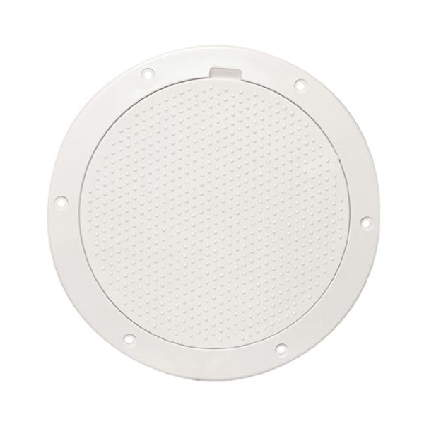 Beckson 6" Non-Skid Pry-Out Deck Plate - White