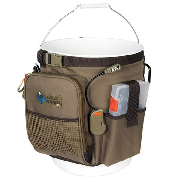 Wild River RIGGER 5 Gallon Bucket Organizer w-Light, Plier Holder & Retractable Lanyard