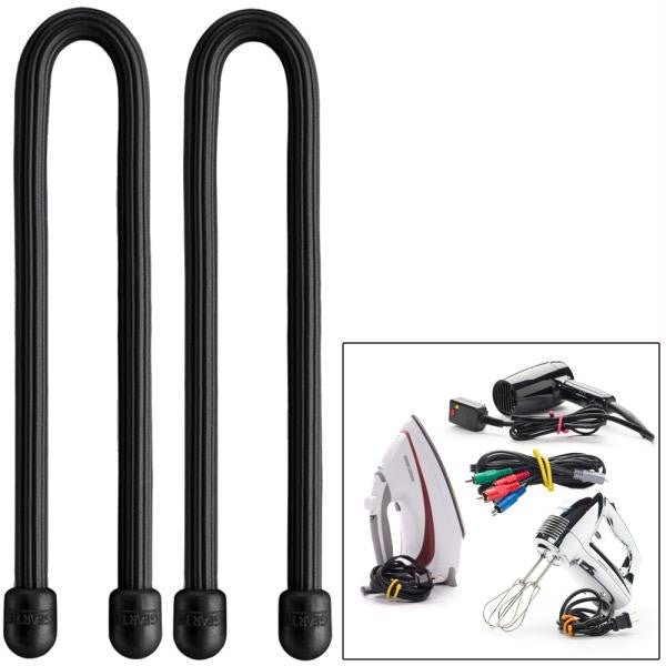 Nite Ize Gear Tie 6" - Black 2 Pack