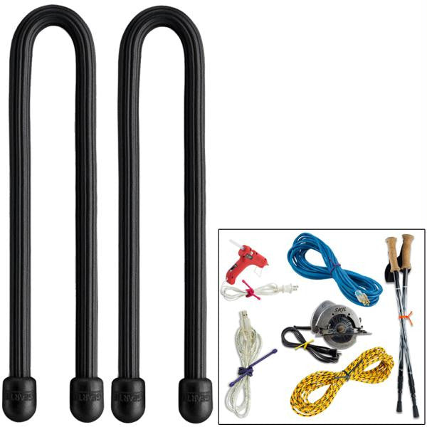 Nite Ize Gear Tie 12" - Black 2 Pack