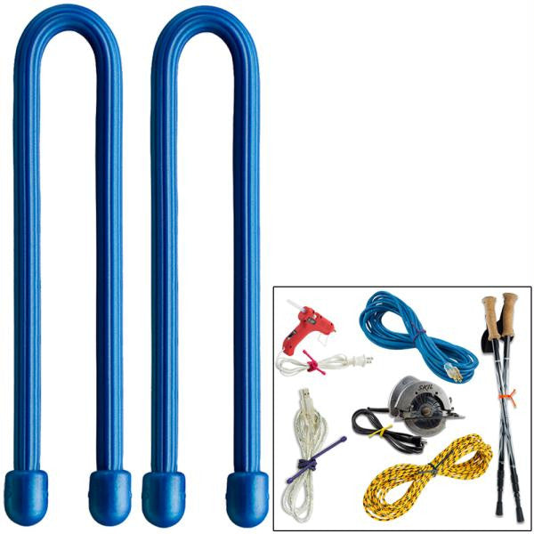 Nite Ize Gear Tie 12" - Blue 2 Pack