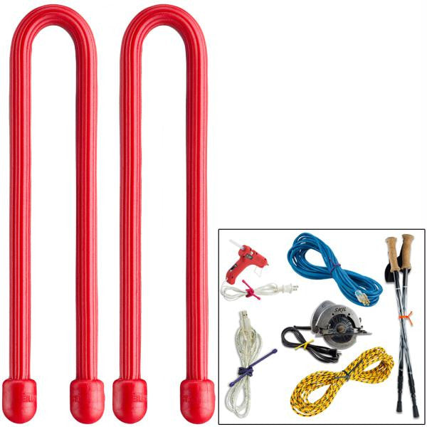 Nite Ize Gear Tie 12" - Red 2 Pack