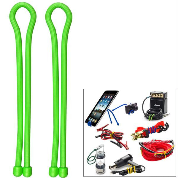 Nite Ize Gear Tie 18" - Lime Green 2 Pack
