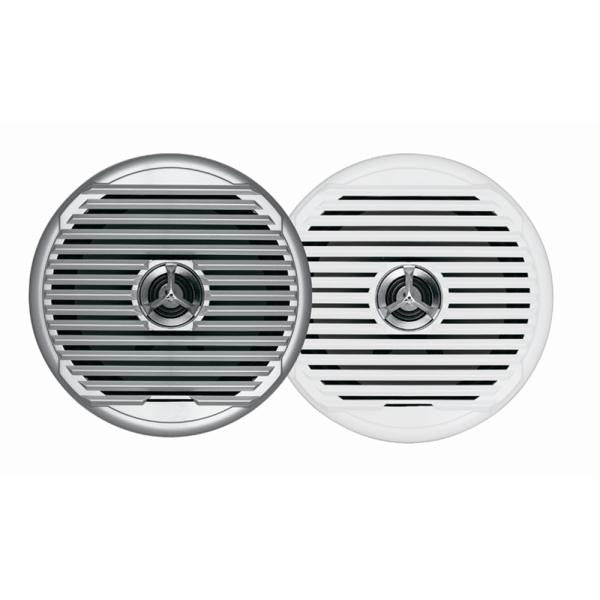 JENSEN MSX65R 6.5" High Performance Coaxial Speaker - (Pair) White-Silver Grills