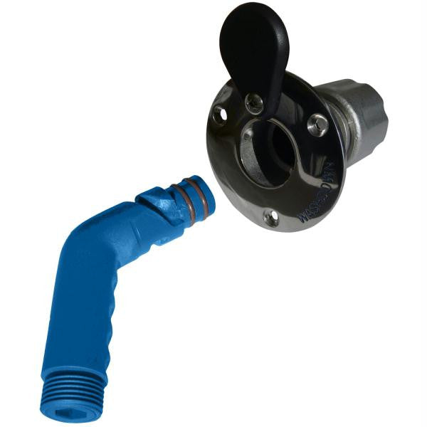 Johnson Pump Flush Mount SS Deckwash Fitting - 45°