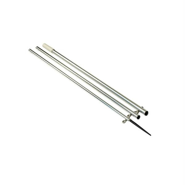Lee's 13' Bright Silver-Black Spike - Step Tube 1-⅜" - No Spreader