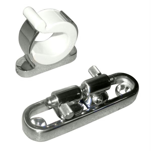 TACO Stainless Steel Adjustable Reel Hanger Kit w-Rod Tip Holder - Adjusts from 1.875" - 3.875"