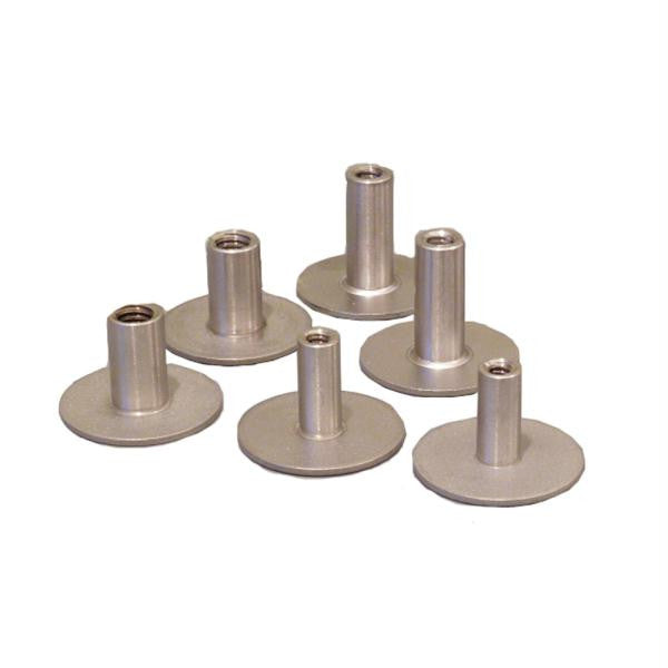 Weld Mount .75" Tall Stainless Standoff Through Thread w-5-16" x 8 Threads - Qty. 6