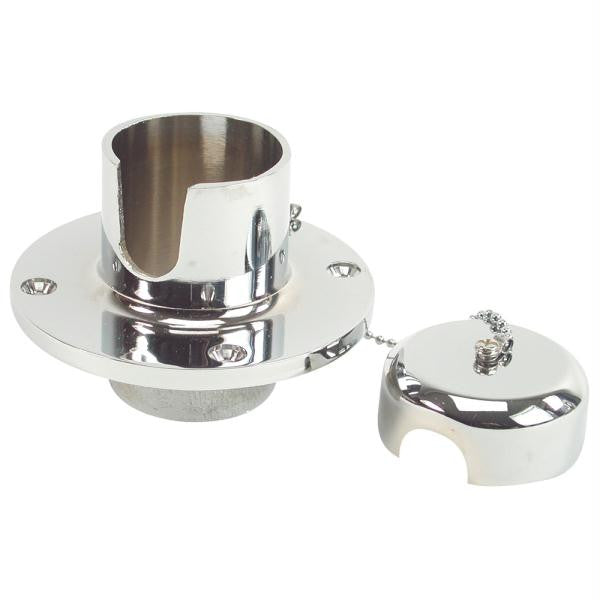 Whitecap Chain & Rope Deck Pipe - CP-Brass