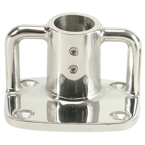 Whitecap 4° Rectangular Base - 316 Stainless Steel - 3-1-2" x 3"