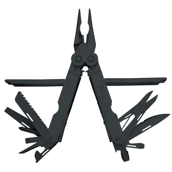 SOG Powerlock EOD 2.0 w-Scissors - Black Oxide w-Nylon Pouch
