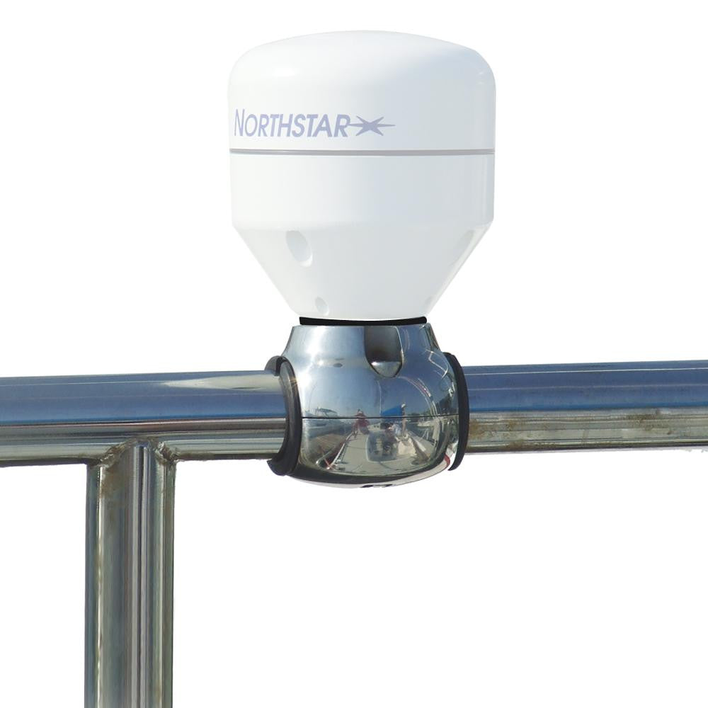 Edson GPS Antenna Rail Mount - Stainless Steel f-1"-1.25" Rails & 1"-14 Threads
