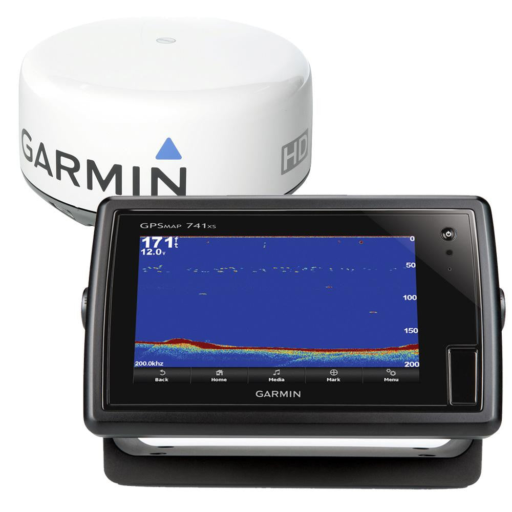 Garmin GPSMAP® 741xs Radar Bundle w-GPS Chartplotter Sounder, US Lakes & g2 Coastal Charts & GMR™18 HD Radome