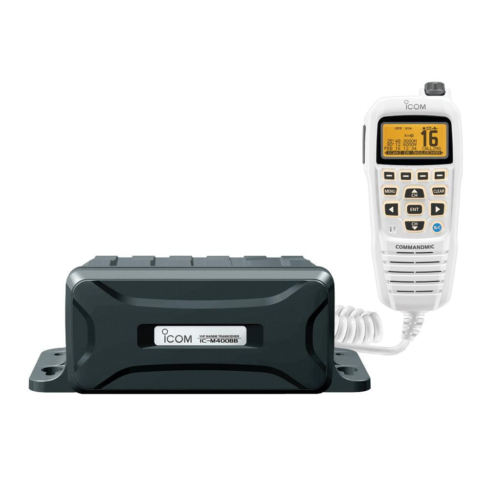 Icom Black Box VHF Marine Tranceiver w-White Command Mic