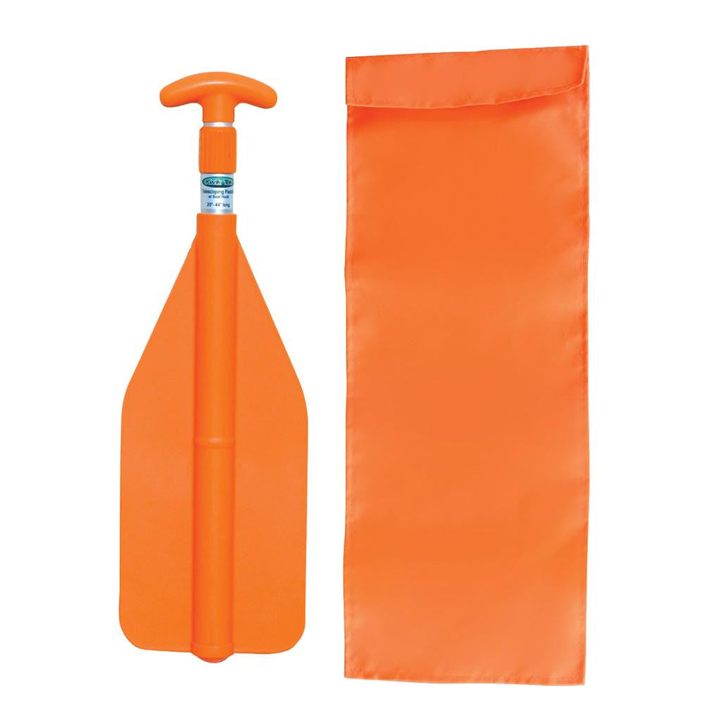 Kwik Tek Telescoping Paddle - 20"- 45" w-Nylon Bag - Orange