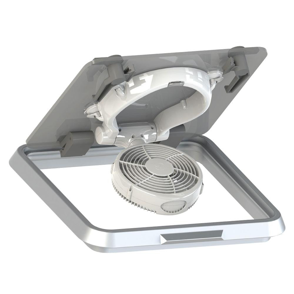 Caframo Taku 7620 12V Hatch Fan w-Suction Mount & Light - White