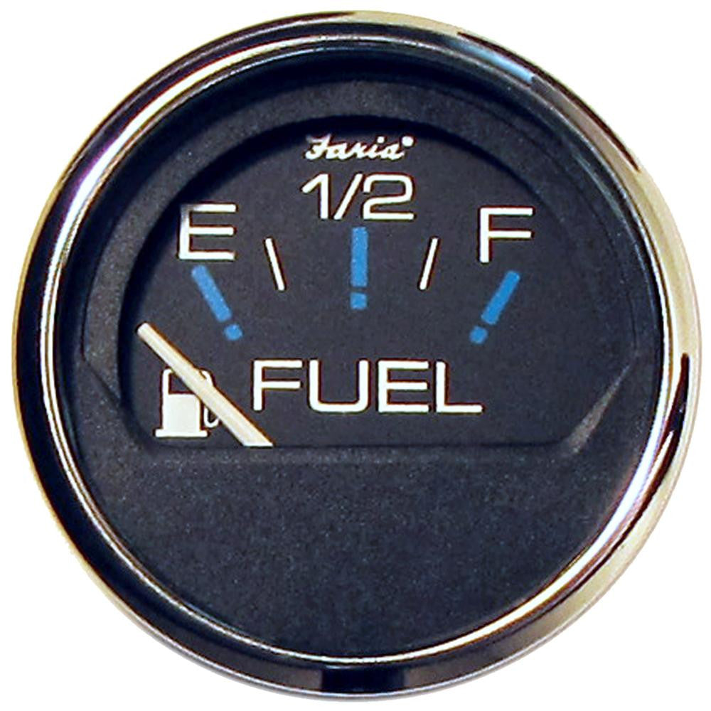 Faria Chesapeake Black SS 2" Fuel Level Gauge (E-1-2-F)