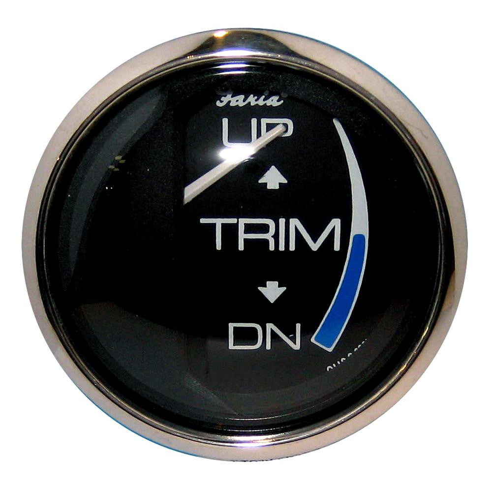 Faria Chesapeake Black SS2" Trim Gauge (J-E-Suzuki Outboard)