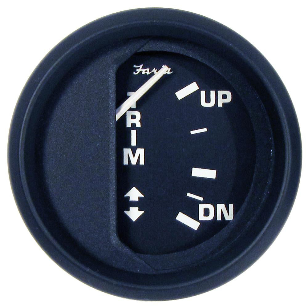 Faria Euro Black 2" Trim Gauge (Mercury - Mariner - Mercruiser - Volvo DP - Yamaha-2001 and newer)