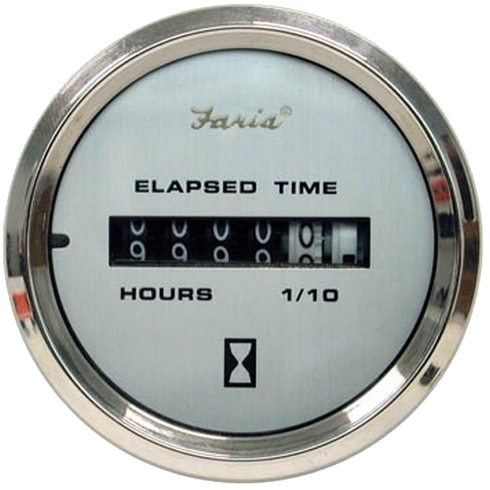 Faria Kronos 2" Hourmeter (10,000 Hrs) (12-32 VDC)
