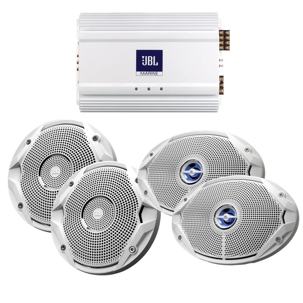 JBL MS6510 & MS9520 Speakers & MA6004 Amp Package - (2) 6.5" Speakers, (2) 6" x 9" Speakers & (1) 4-Channel Amp