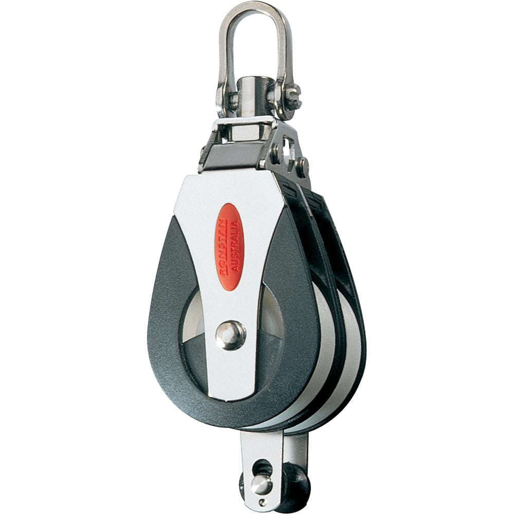 Ronstan Series 40 All Purpose Block - Double - Becket - 2-Axis Shackle Head