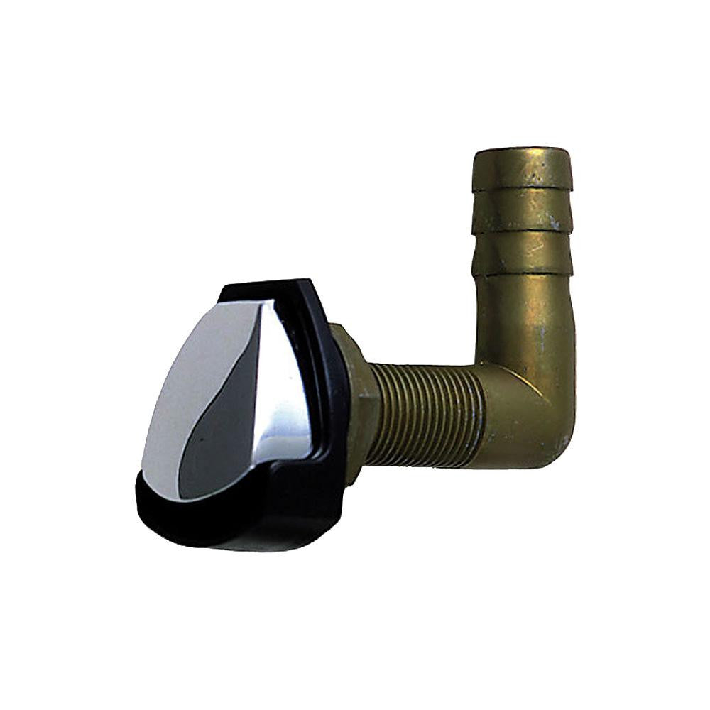 Perko Gas Tank Vent w-Swivel Elbow - Chrome-Black