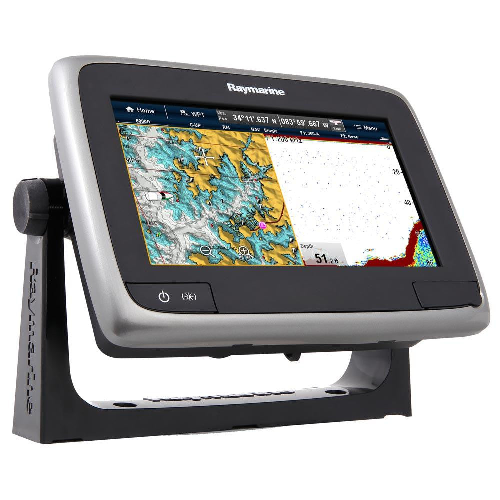 Raymarine a77 Wi-Fi 7" MFD Touchscreen w-ClearPulse™ Digital Sonarwith US Lakes and Coastal Chart by C-MAP