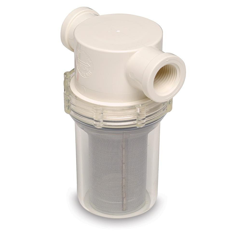 SHURFLO 3-4" Raw Water Strainer w-Bracket & Fittings - 50 Mesh Screen