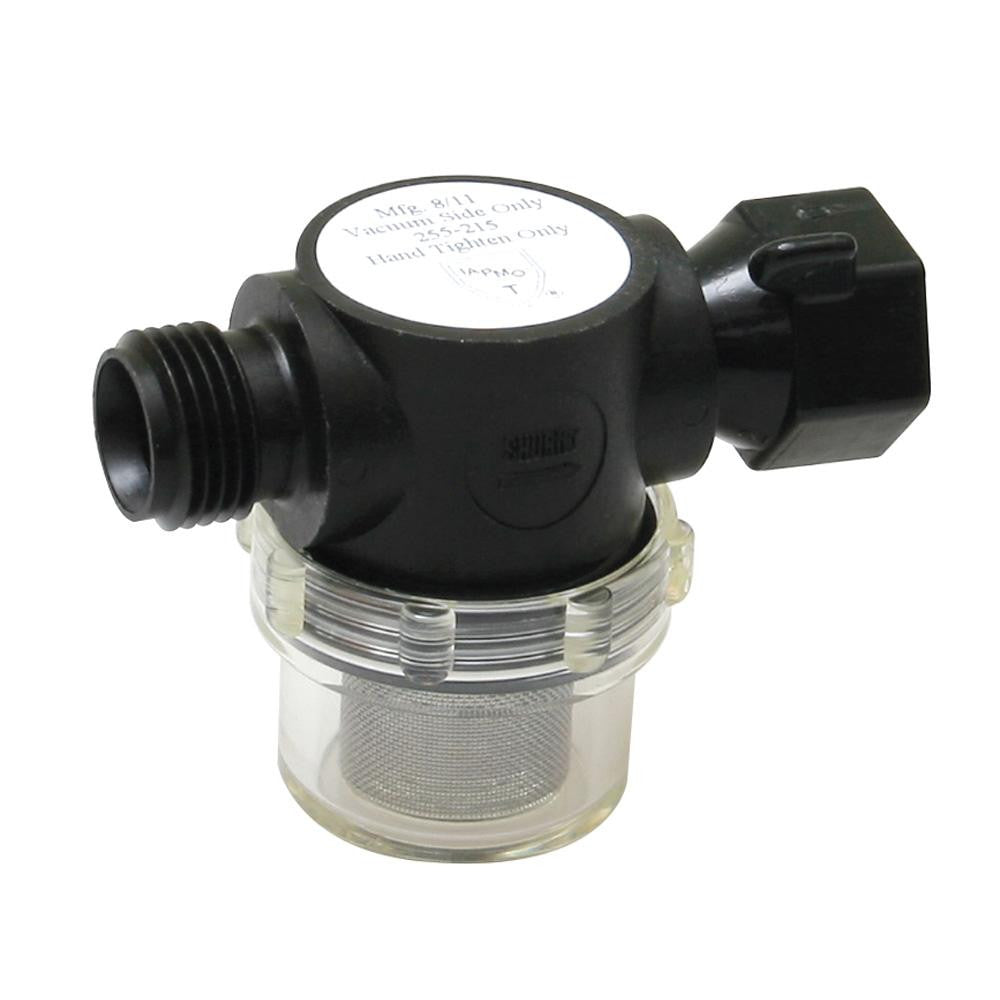 SHURFLO Swivel Nut Strainer - 1-2" Pipe Inlet - Clear Bowl